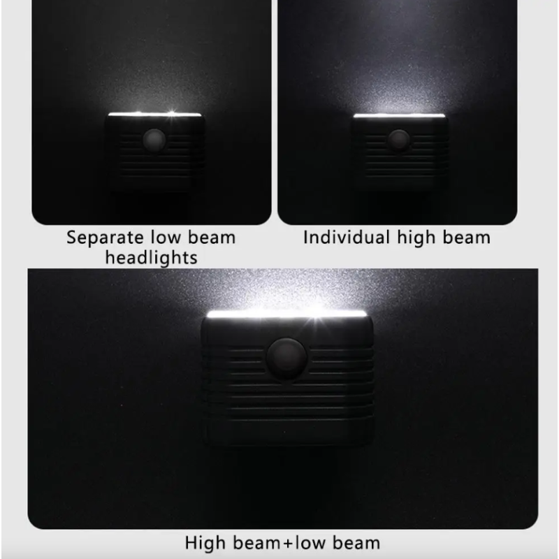 Faro Bici MTB 2-in-1 con Clacson 120dB e Luce Lontana/Vicino - Accessori Ciclismo Essenziali 2/4 Lampade