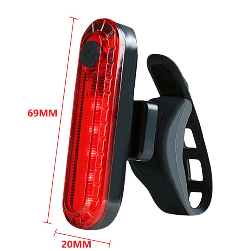Fanale Posteriore Bici Ultra Luminoso Ricaricabile USB Alta Visibilità Tecnologia LED Antipioggia IPX4 Accessorio per Bici Sicurezza Ciclistica Installazione Senza Attrezzi