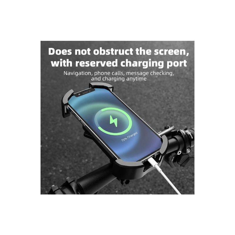 ROCKBROS supporto telefono bici 4.7-6.8 pollici compatibilità universale rotazione 360° assorbimento urti per bici E-bike motociclo ciclismo avventura all'aperto accessorio smartphone