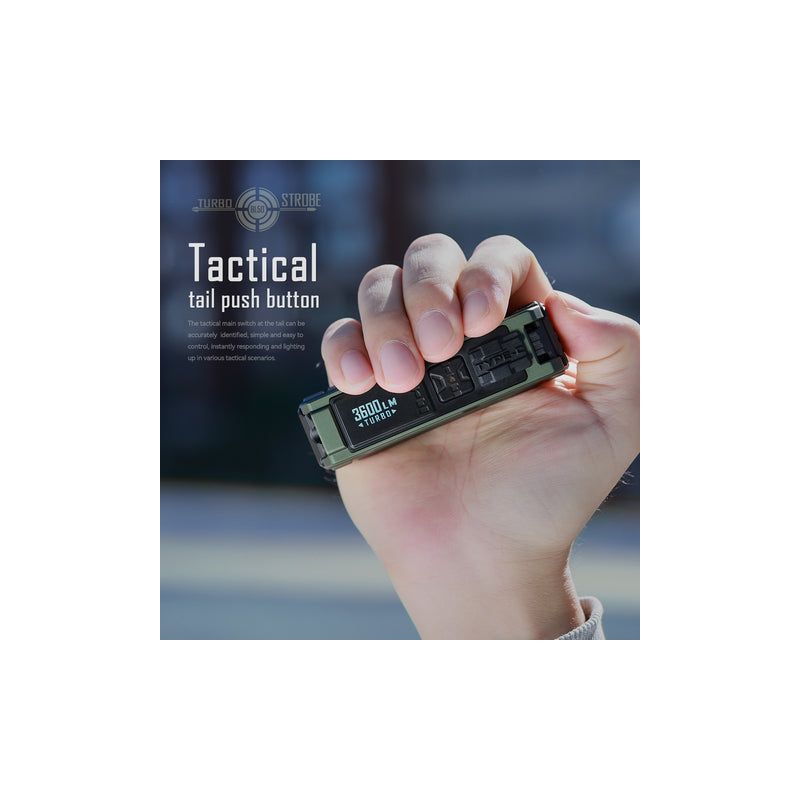 Scoprite la torcia EDC IMALENT BL50 ricaricabile Type-C 3600 lumen per avventure all'aperto design compatto illuminazione versatile display OLED e riparazioni domestiche