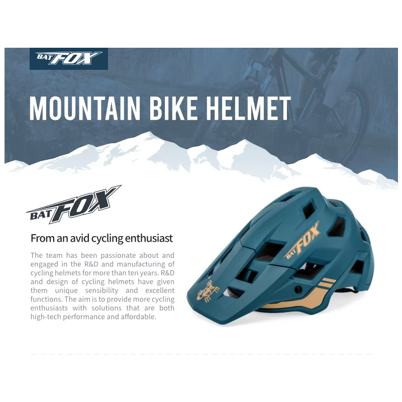 Casco bici BATFOX per mountain bike Tecnologia In-Mold regolabile comfort e sicurezza disponibile in colori vivaci per un look unico adatto a uomini e donne