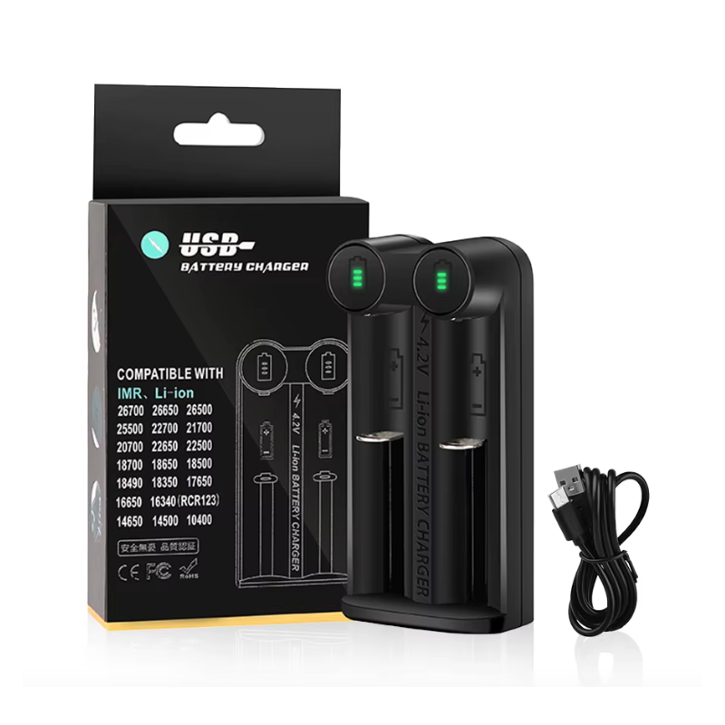 Nuovo caricabatterie 21700 per batterie al litio ricaricabili 18650 CR123A 14500 con tecnologia MCU intelligente e slot indipendenti funzioni di sicurezza e attivazione a 0 volt