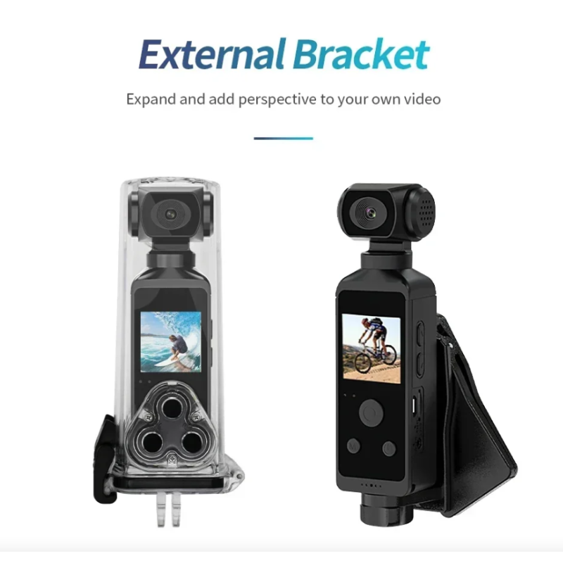 Mini Action Cam 4K Ultra HD Tascabile 270° Vlog Wifi | Sport, Casco, Bici, Auto Registratore