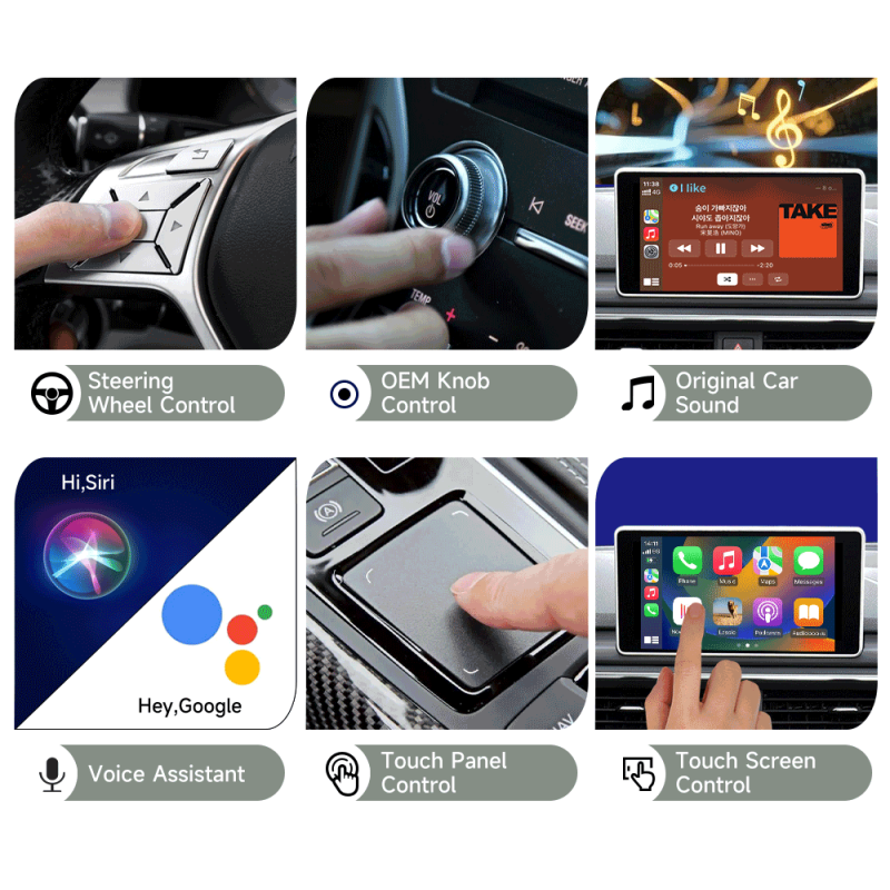 CarlinKit 2air 5.0 Adattatore CarPlay e Android Auto Wireless con Connettività Multipiattaforma e Tecnologia Bluetooth per un'Integrazione Fluida nel Sistema di Infotainment Auto