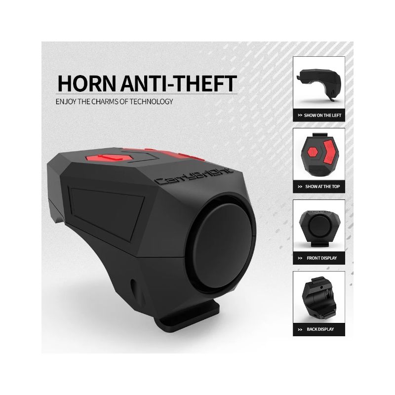 CarryBright CBH3 campanello elettrico bici 120dB ricarica USB corno forte ciclismo urbano avviso antifurto accessorio sicurezza materiali durevoli design ergonomico elegante