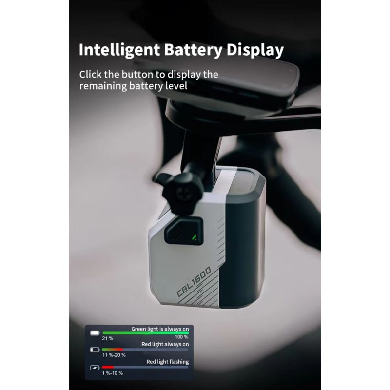 Magicshine CBL1600 luce anteriore per bici MTB 1600 lumen LED montaggio su manubrio riduzione dell'abbagliamento design durevole per pedalate sicure notturne attrezzatura ciclismo