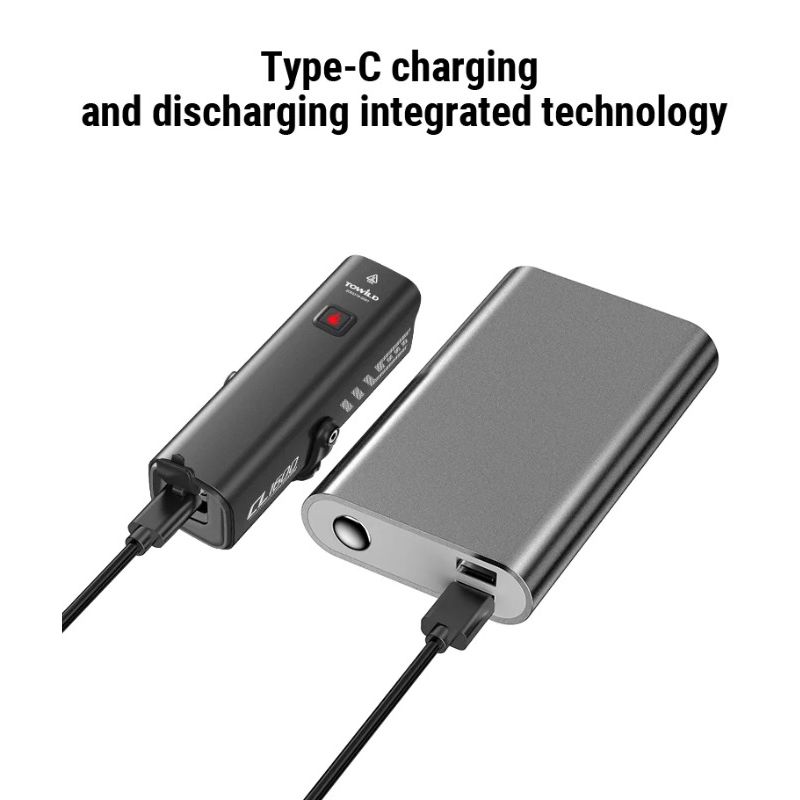 TOWILD CL1600 Lampada frontale 1600LM per ciclismo ricaricabile USB batteria 21700 5000mAh luminosità regolabile impermeabile controllo remoto ideale per avventure e sicurezza bicicletta