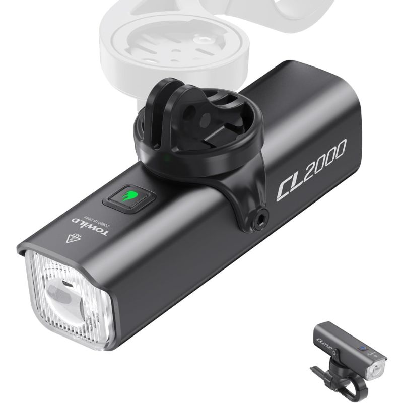 TOWILD CL2000 Faro Bici 2000LM Super Luminoso Antiabbagliamento per Ciclismo Notturno MTB Strada Sicurezza