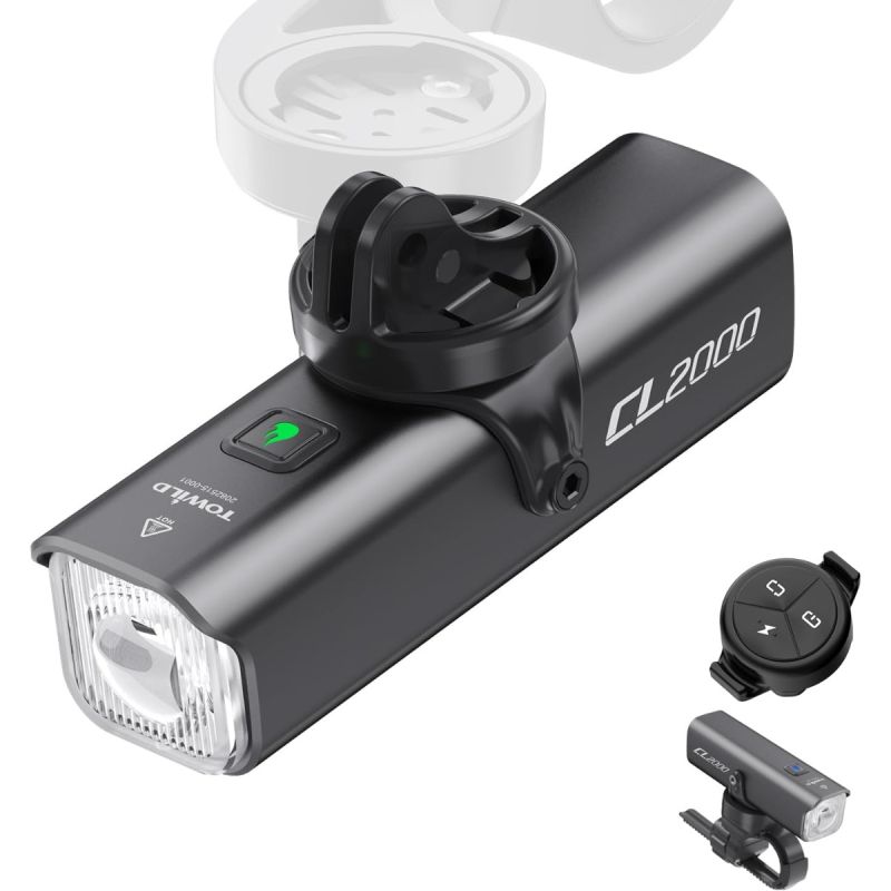 TOWILD CL2000 Faro Bici 2000LM Super Luminoso Antiabbagliamento per Ciclismo Notturno MTB Strada Sicurezza