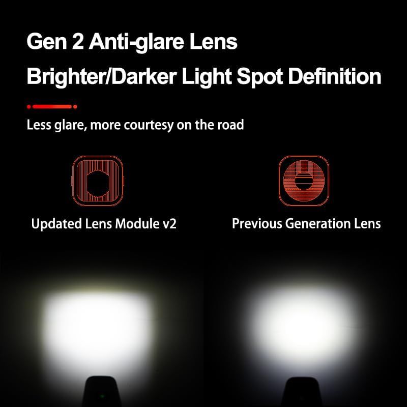 TOWILD CL2000 Faro Bici 2000LM Super Luminoso Antiabbagliamento per Ciclismo Notturno MTB Strada Sicurezza