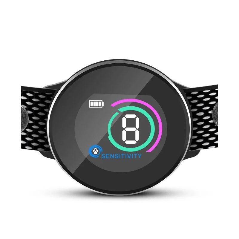 Collare cane ricaricabile con riconoscimento abbaio intelligente addestramento cane confortevole controllo abbaio cane efficace algoritmo avanzato abbaio ambiente silenzioso per cani