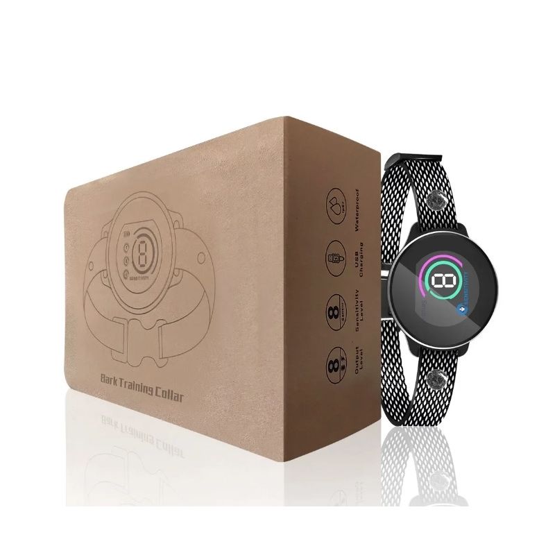 Collare cane ricaricabile con riconoscimento abbaio intelligente addestramento cane confortevole controllo abbaio cane efficace algoritmo avanzato abbaio ambiente silenzioso per cani