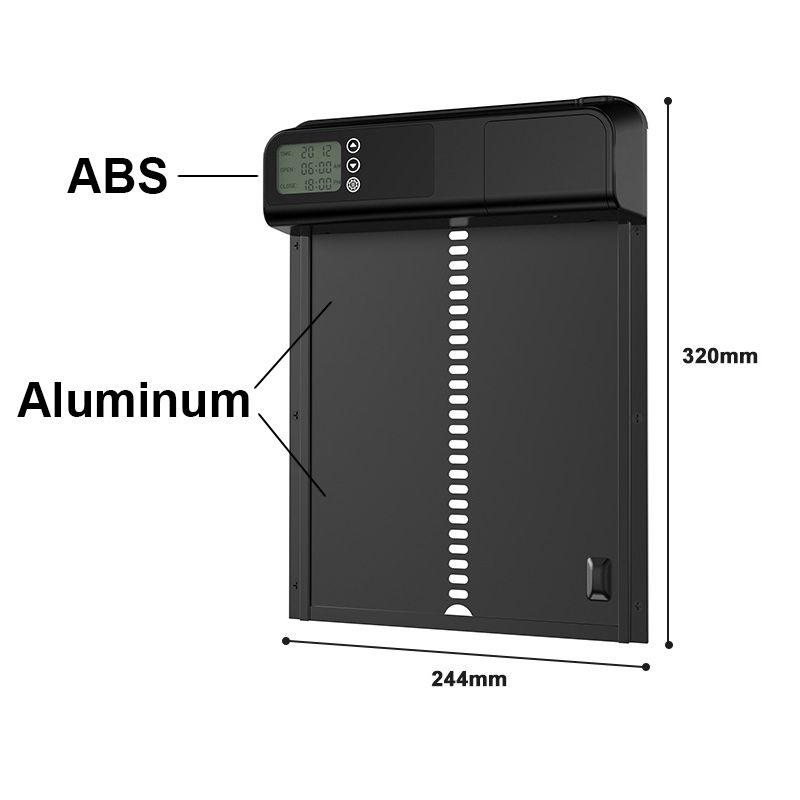 Timer Automatico Pollaio Porta Intelligente per Automazione Pollaio Installazione Facile Porta Resistente alle Intemperie Protezione Predatori Accessori Fattoria All'aperto