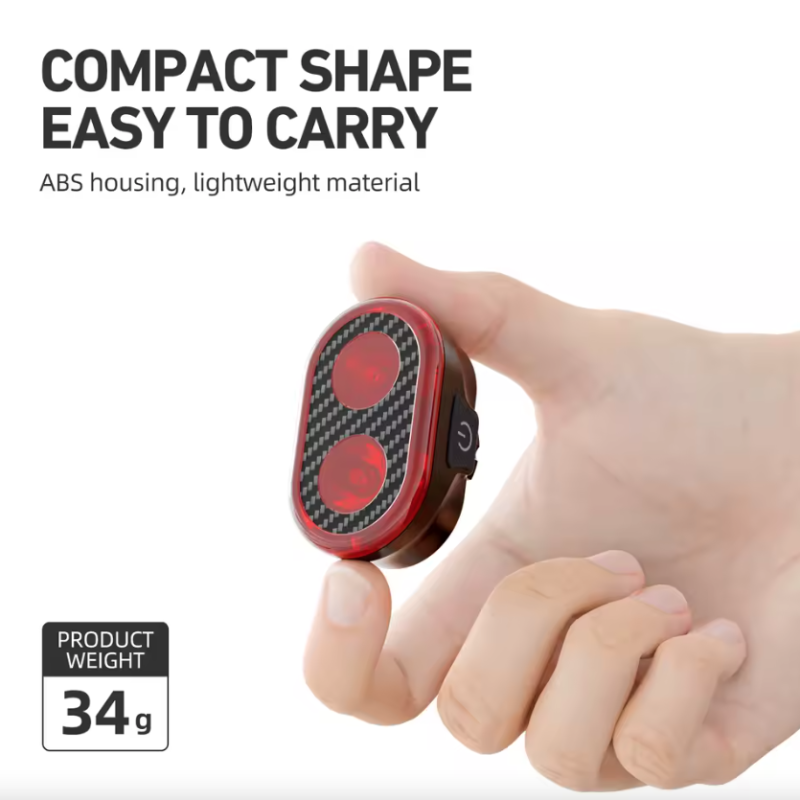 CYCLAMI CY200 Luce Posteriore con Sensore Frenata Intelligente Fari LED per Bicicletta IPX6 Ideale per Sicurezza Ciclismo Pedalate Notturne e Accessori Ciclismo Resistenti