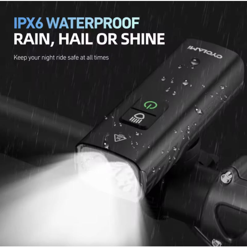 CYCLAMI BR2000 BR1200 Faro Bici Anteriore, 2000/1200 Lumen, Luce Ciclismo Type-C MTB/Strada