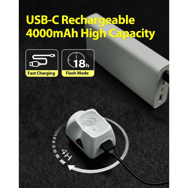 TOWILD DLite 1700 DL1700 Luce Bici 1900 Lumen, USB Ricaricabile Impermeabile per Ciclismo Sicuro