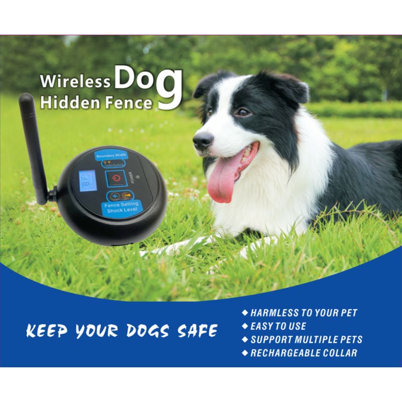 Sistema di Recinzione Elettrica Cani Senza Fili Collare di Addestramento Ricaricabile Configurazione Wireless Facile Sicurezza Innovativa per Animali fino a 200 Metri