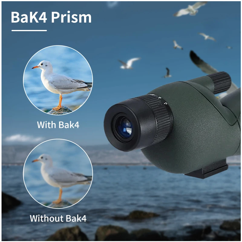 25-75x60 Zoom Cannocchiale ED Potente Monoculare Bak4 Prisma per Campeggio Bird Watching