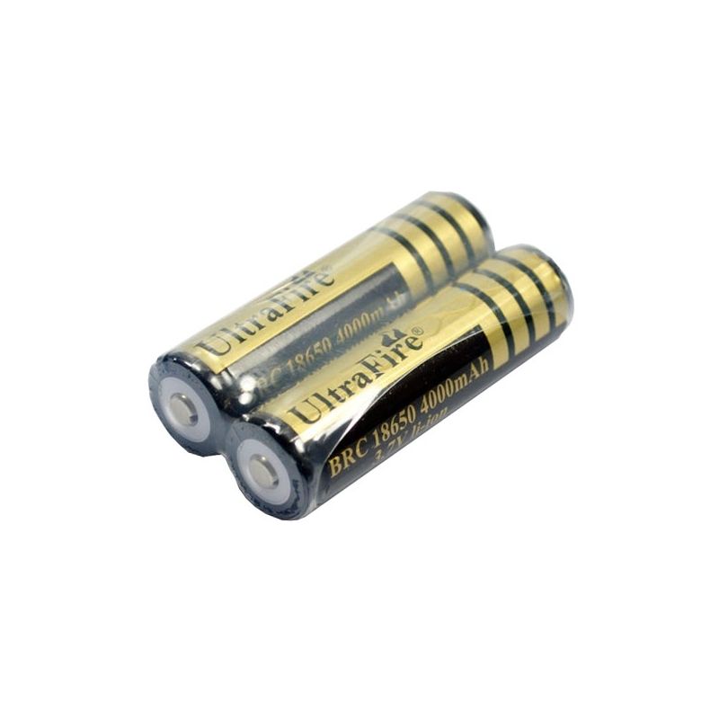 Batteria Ricaricabile ULTRAFIRE BRC 4000mAh 3.7V 18650 Alta Capacità Lunga Durata per Dispositivi Elettronici e Lampade LED Sostenibile ed Ecologico