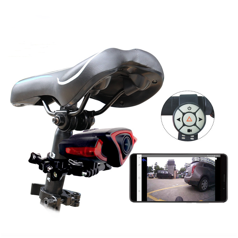 Registratore Fanale Posteriore per Bicicletta Fotocamera 1080P Accessori Innovativi per Sicurezza Ciclistica Telecomando Wireless Intelligente per Ciclismo Avventura e Urbano