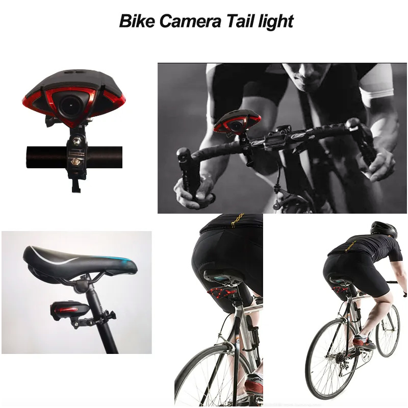 Registratore Fanale Posteriore per Bicicletta Fotocamera 1080P Accessori Innovativi per Sicurezza Ciclistica Telecomando Wireless Intelligente per Ciclismo Avventura e Urbano