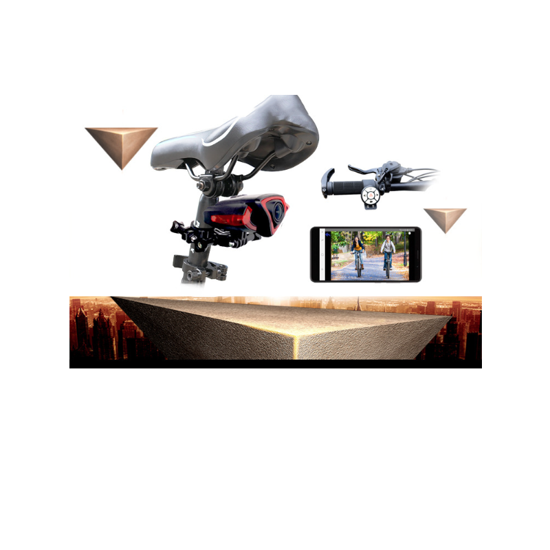 Registratore Fanale Posteriore per Bicicletta Fotocamera 1080P Accessori Innovativi per Sicurezza Ciclistica Telecomando Wireless Intelligente per Ciclismo Avventura e Urbano