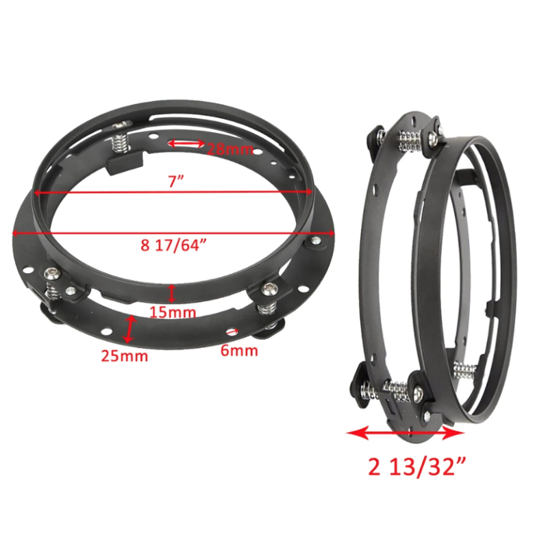 Faro rotondo 7 pollici LED per moto e fuoristrada con fascio DRL segnale svolta 75W Harley Jeep Wrangler lega alluminio impermeabile IP67 accessorio illuminazione durevole