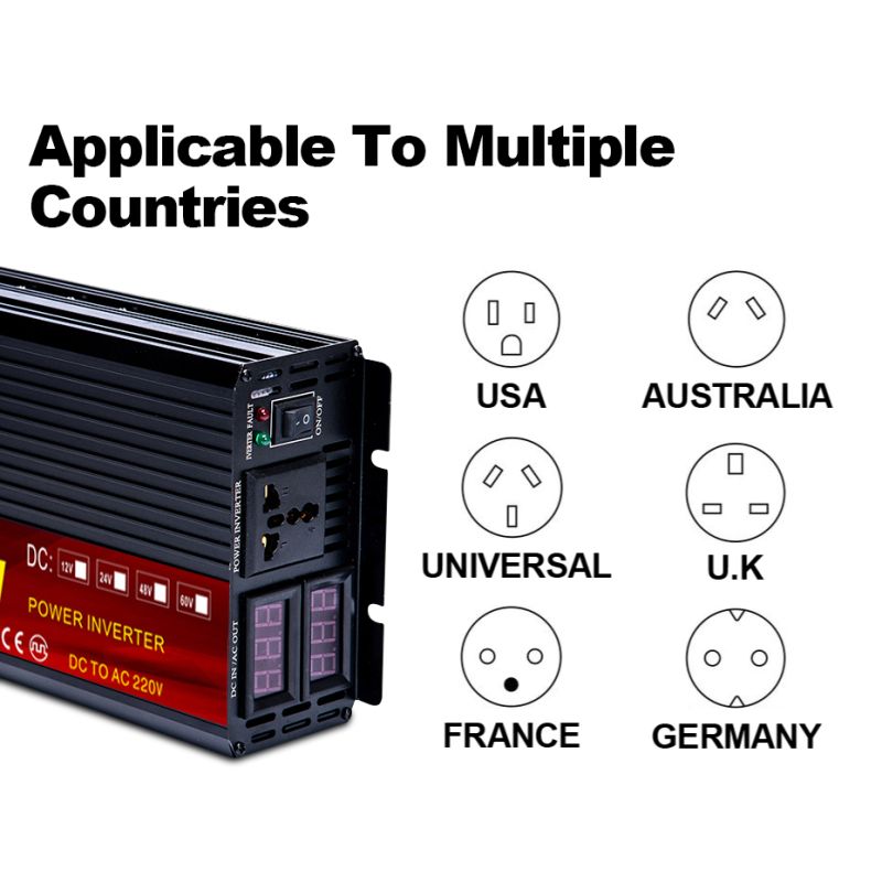 Inverter EASUN a Onda Sinusoidale Pura 2000W 5000W Convertitore CC a CA 12V 24V 220V Potenza di Picco Efficienza Energetica Basso Consumo Inverter Alta Prestazione per Casa e Elettrodomestici