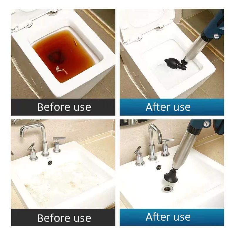 Pipe Unblocker Strumenti Idraulici Innovativi per Manutenzione degli Scarichi con Tecnologia ad Aria ad Alta Pressione e Costruzione in Acciaio Inossidabile Accessori Versatili