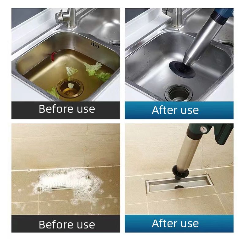 Pipe Unblocker Strumenti Idraulici Innovativi per Manutenzione degli Scarichi con Tecnologia ad Aria ad Alta Pressione e Costruzione in Acciaio Inossidabile Accessori Versatili