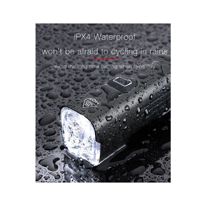 EOS530 Luce Bici 1000 Lumen Luce USB Ricaricabile Impermeabile IPX4 con Modalità Bassa Alta Flash Faro Luminoso MTB Fonti Luminose SST20 Accessori Ciclismo