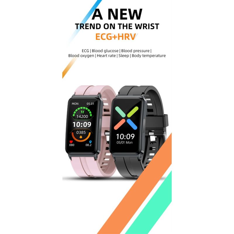 EP01 Smartwatch Bracciale Fitness Tracker: Glucosio, ECG, HRV, Cardio, Temp. 1.47
