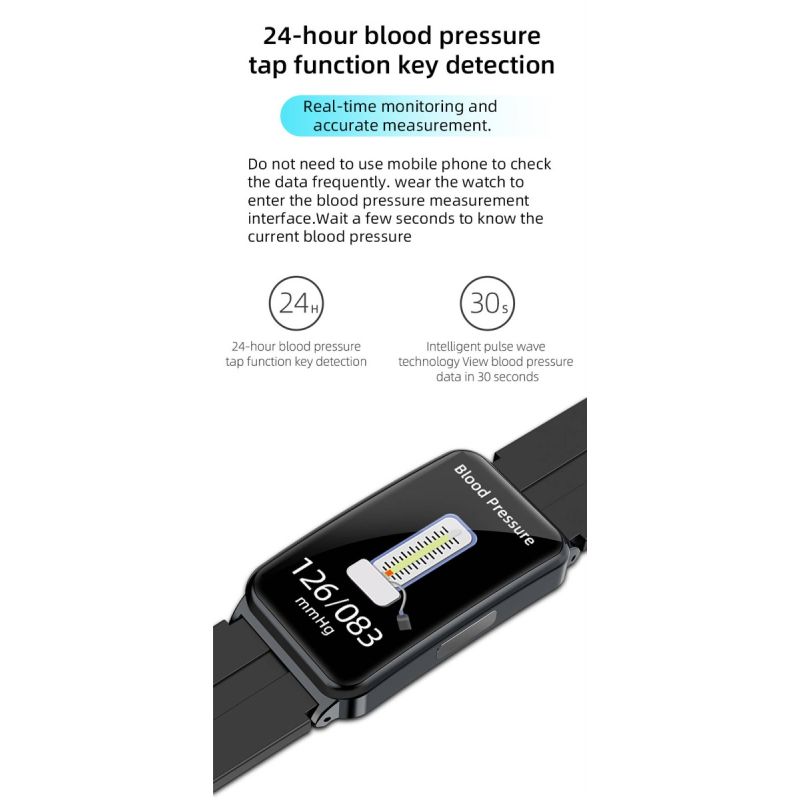 EP01 Smartwatch Bracciale Fitness Tracker: Glucosio, ECG, HRV, Cardio, Temp. 1.47