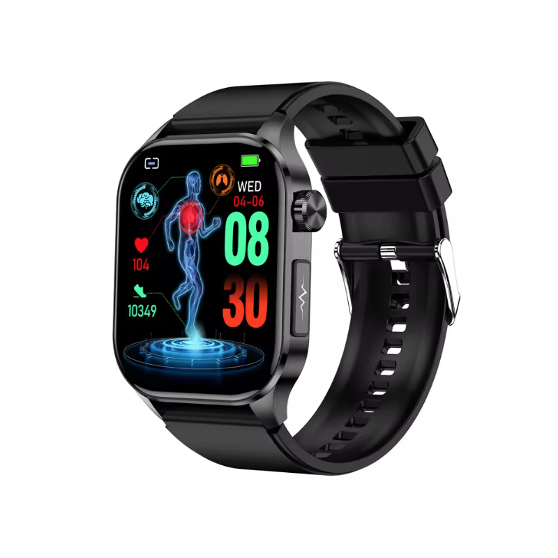 E580 Smartwatch glice mia ECG, pressione. Display 2.04", IP68, monitoraggio salute AI.