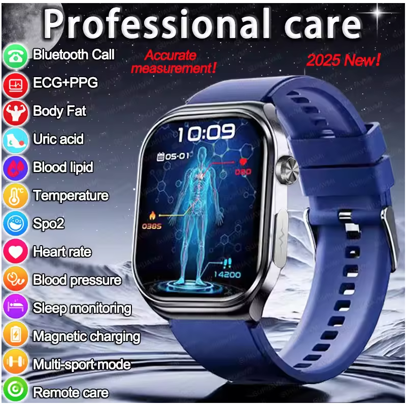 ET585 Smartwatch ECG PPG Uomo Donna Orologio Intelligente Diagnosi AI Benessere Fitness
