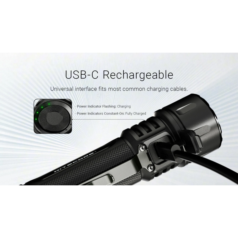 Nitecore EX7 Torcia LED 6000 Lumen USB-C Ricaricabile | Illuminazione Potente per Outdoor, Escursionismo.