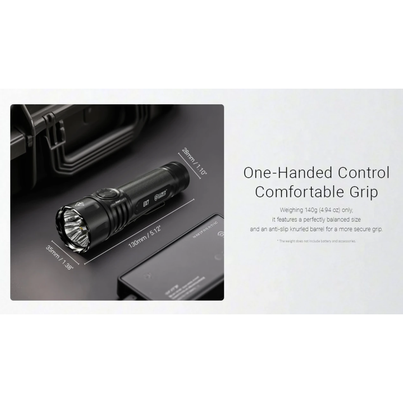 Nitecore EX7 Torcia LED 6000 Lumen USB-C Ricaricabile | Illuminazione Potente per Outdoor, Escursionismo.