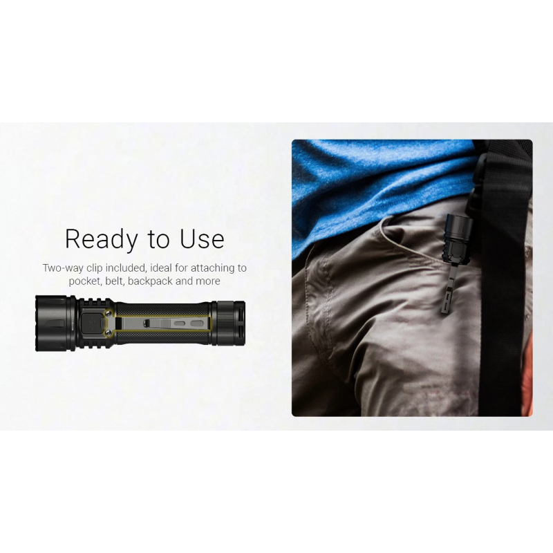 Nitecore EX7 Torcia LED 6000 Lumen USB-C Ricaricabile | Illuminazione Potente per Outdoor, Escursionismo.