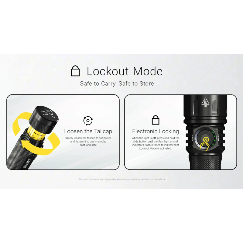 Nitecore EX7 Torcia LED 6000 Lumen USB-C Ricaricabile | Illuminazione Potente per Outdoor, Escursionismo.