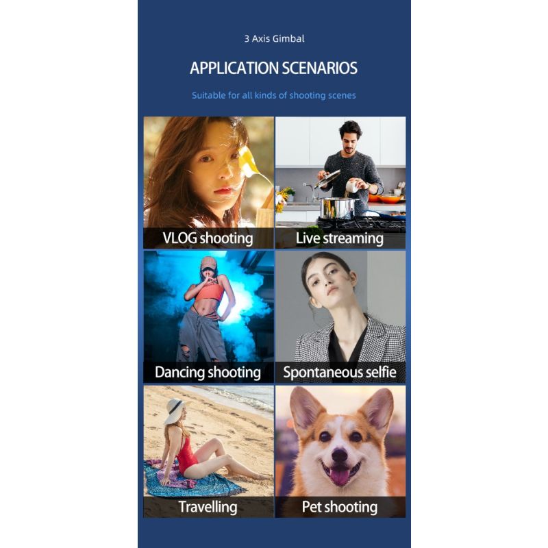 Scopri Stabilizzatore F10 Pro gimbal a 3 assi per fotografia mobile design intuitivo compatibilità smartphone Android e iPhone qualità video fluida per filmmaking e vlogging