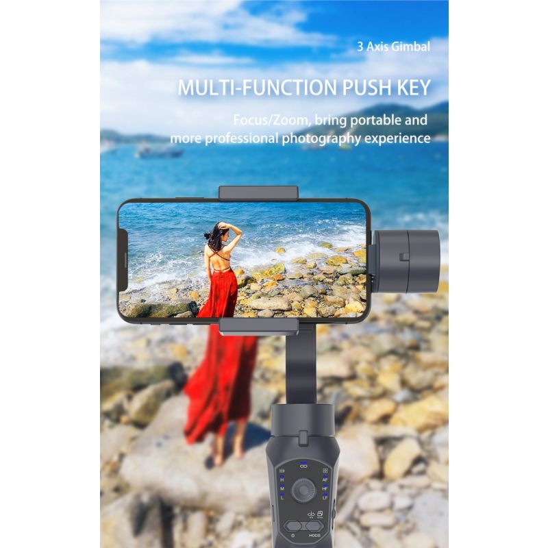 Scopri Stabilizzatore F10 Pro gimbal a 3 assi per fotografia mobile design intuitivo compatibilità smartphone Android e iPhone qualità video fluida per filmmaking e vlogging