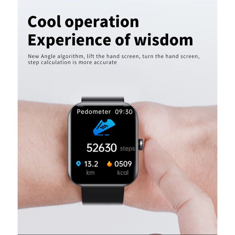 Smartwatch F57L: Monitoraggio Glicemia, Pressione Sanguigna, Frequenza Cardiaca, Temperatura, Sport. Schermo 1.91