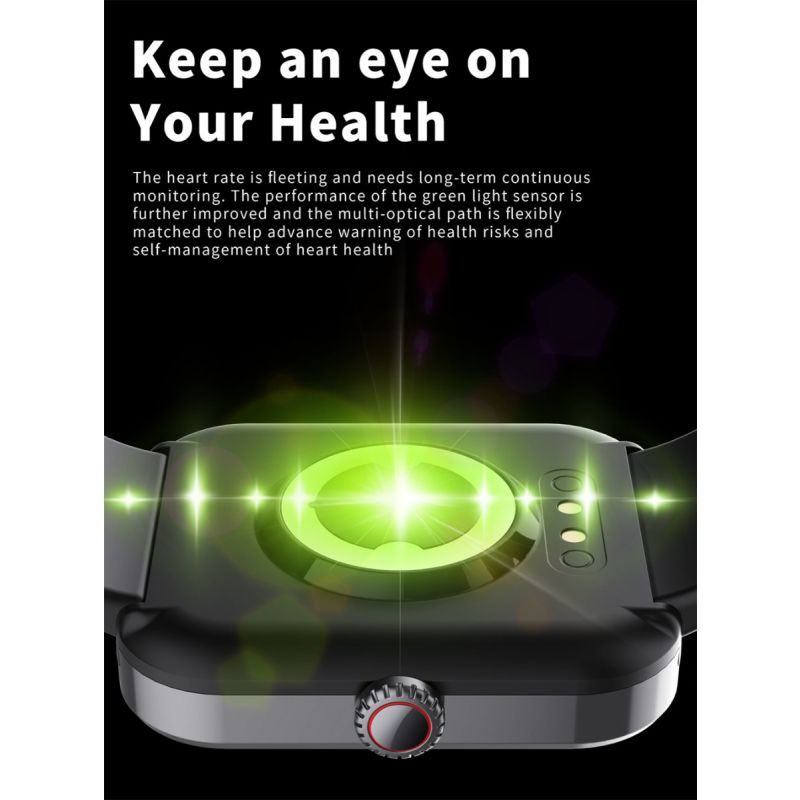 Smartwatch F57L: Monitoraggio Glicemia, Pressione Sanguigna, Frequenza Cardiaca, Temperatura, Sport. Schermo 1.91