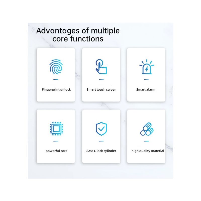 Serratura Elettronica Intelligente con Impronta Digitale Biometrica per Casa Intelligente Accesso Senza Chiave con Sicurezza Superiore e Design Elegante Serratura Moderna Alta Tecnologia