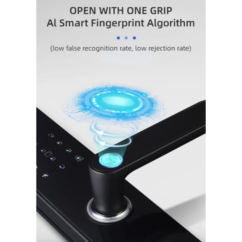 Serratura Elettronica Intelligente con Impronta Digitale Biometrica per Casa Intelligente Accesso Senza Chiave con Sicurezza Superiore e Design Elegante Serratura Moderna Alta Tecnologia