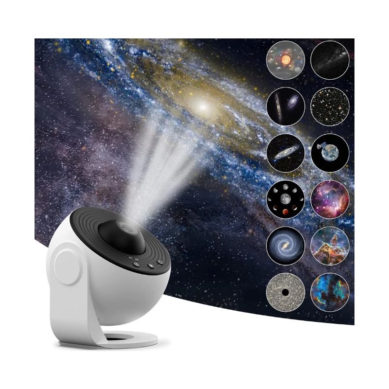 Proiettore Galattico Luce Notturna 12 in 1 Atmosfera Rilassante con Rotazione 360 Scenari di Visualizzazione Immersivi Perfetto per Bambini e Adulti Lampada Planetaria Controllo Personalizzabile