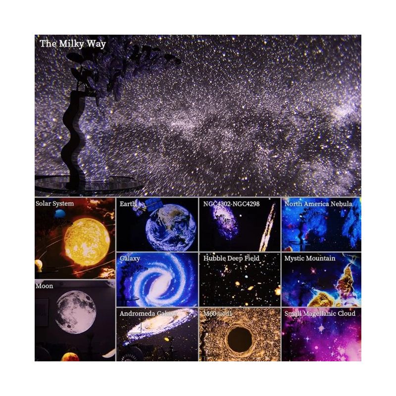 Proiettore Galattico Luce Notturna 12 in 1 Atmosfera Rilassante con Rotazione 360 Scenari di Visualizzazione Immersivi Perfetto per Bambini e Adulti Lampada Planetaria Controllo Personalizzabile