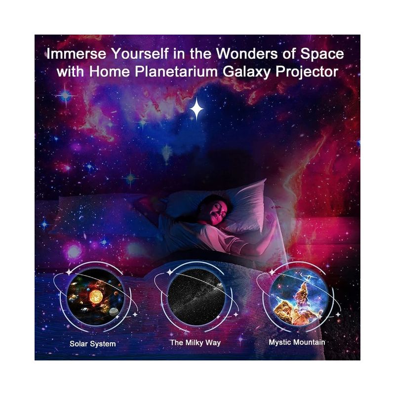 Proiettore Galattico Luce Notturna 12 in 1 Atmosfera Rilassante con Rotazione 360 Scenari di Visualizzazione Immersivi Perfetto per Bambini e Adulti Lampada Planetaria Controllo Personalizzabile