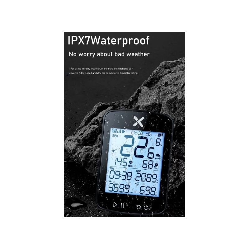 Scopri XOSS G+ G2 computer da bici con GPS tachimetro wireless visualizzazione personalizzata sincronizzazione STRAVA e batteria lunga durata per ciclismo avventura sport all'aperto