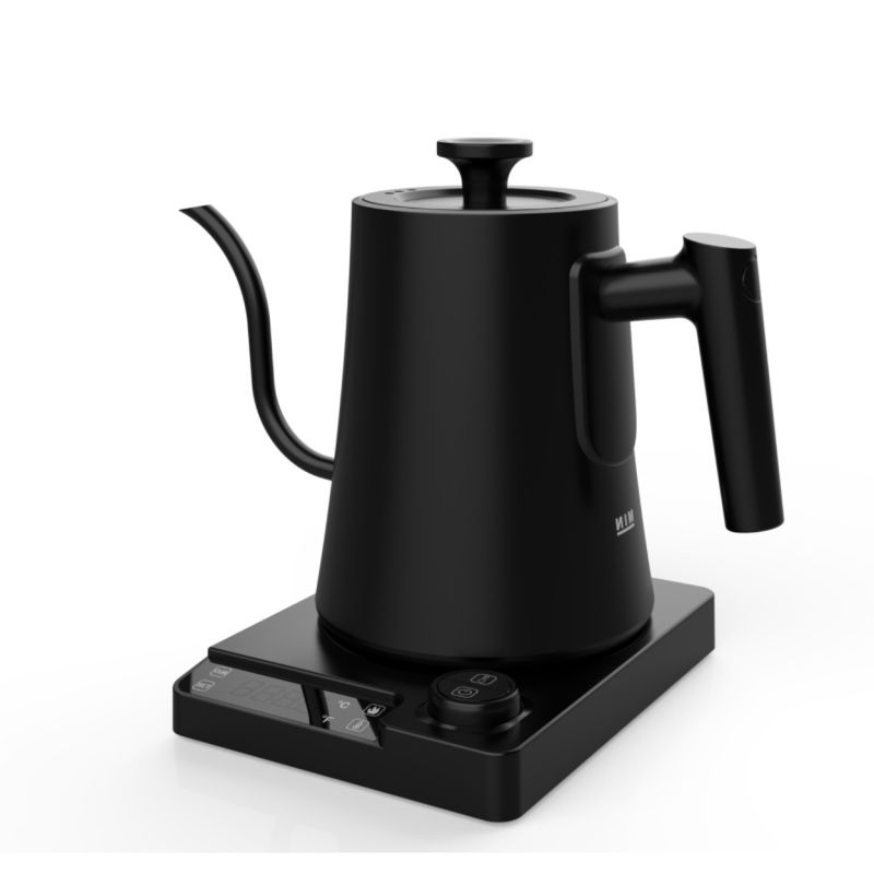 Bollitore elettrico a collo di cigno controllo della temperatura in tempo reale riscaldamento rapido 1200 watt versamento di precisione per tè e caffè design sicuro e prestazioni eccellenti
